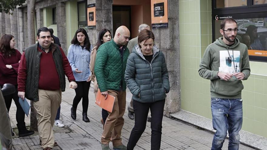 Carmen Moriyón en una reciente visita al Conseyu de la Mocedá.