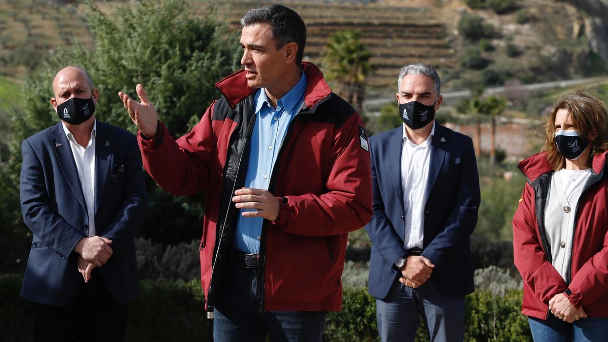 El presidente Sánchez visita la Sierra de las Nieves