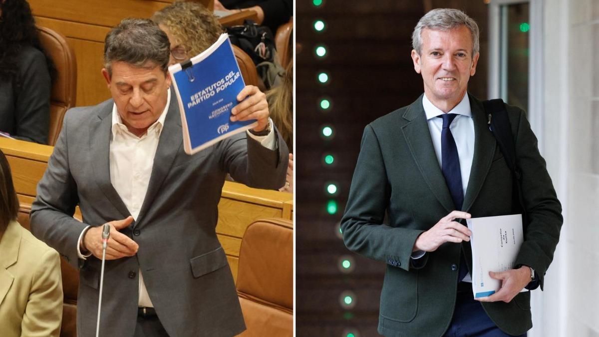 Besteiro y Rueda, este martes, en el Parlamento de Galicia99