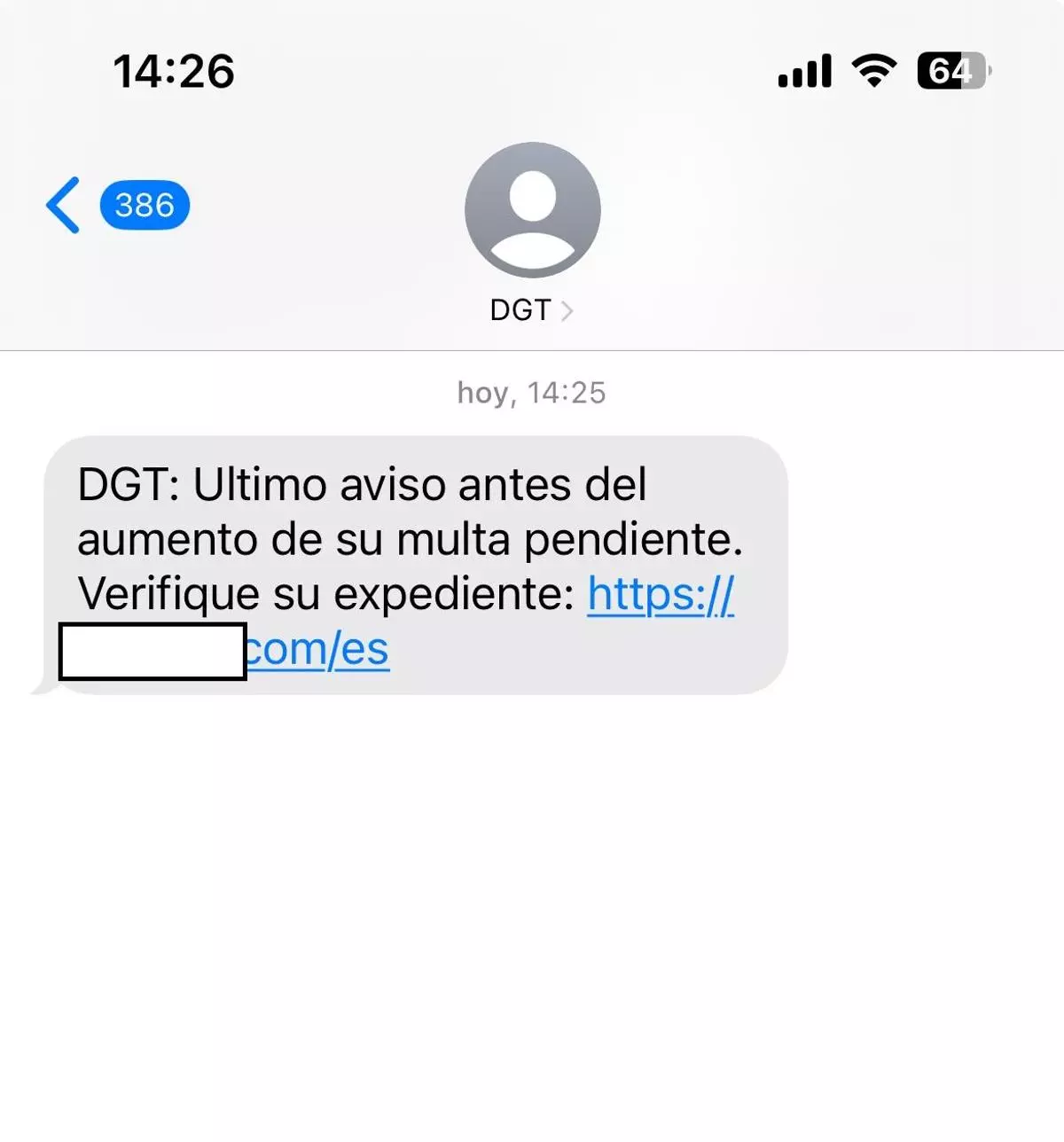 Vuelve la estafa de las supuestas multas de la DGT a través de SMS