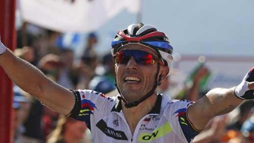 Joaquim &#039;Purito&#039; Rodríguez celebra su triunfo en la Vuelta 2015.