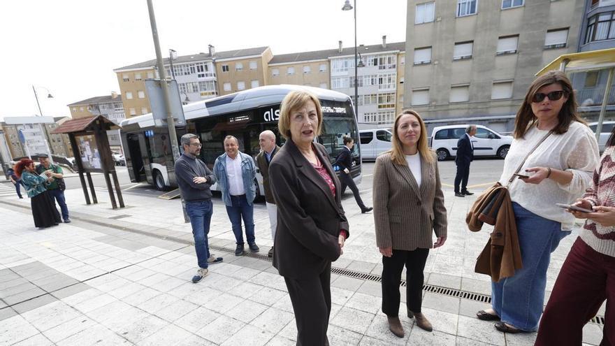 En imágenes: El primer bus eléctrico del Consorcio de Transportes se estrena en Avilés