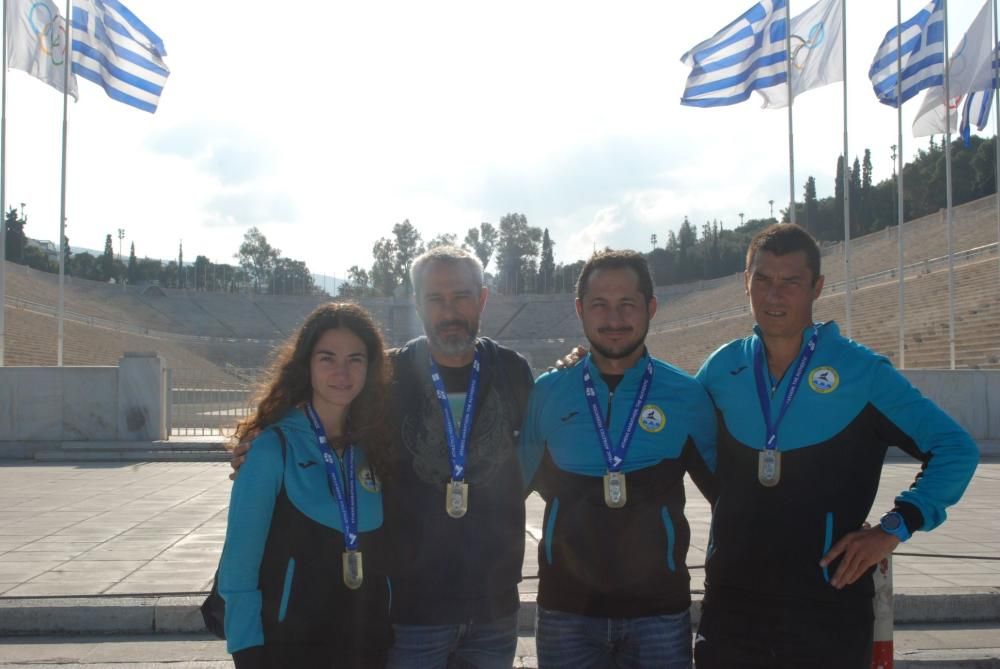 Los alistanos en la maratón de Atenas.