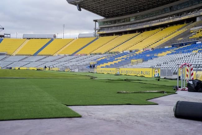 Siguen las obras en el Estadio de Gran Canaria