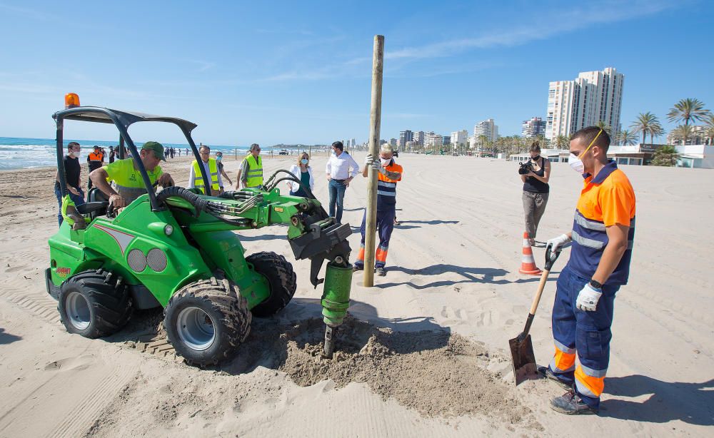 Alicante toma medidas en sus playas para pasar a la Fase 2.