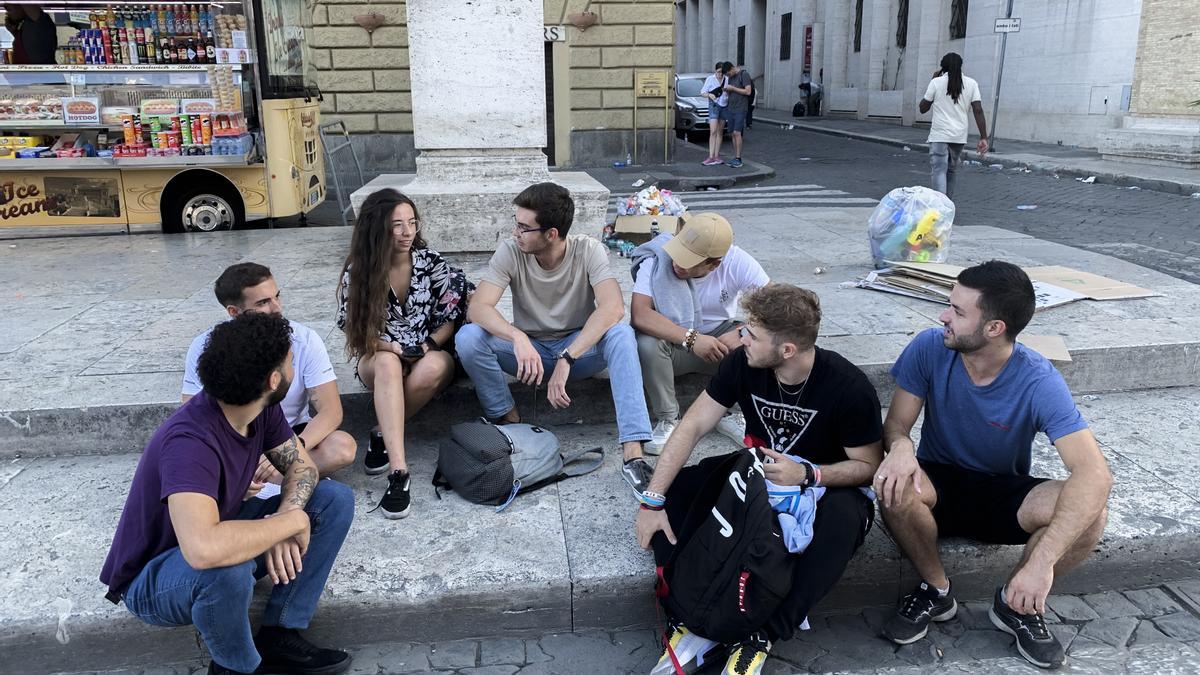 Estudiantes de Erasmus en Roma.