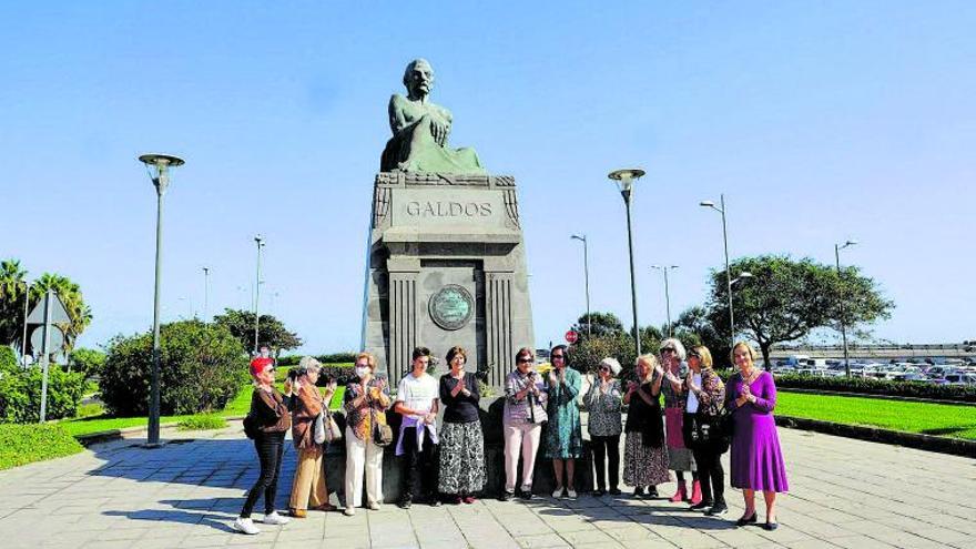 La ofrenda a Galdós subraya el interés mundial hacia su obra para este 2023