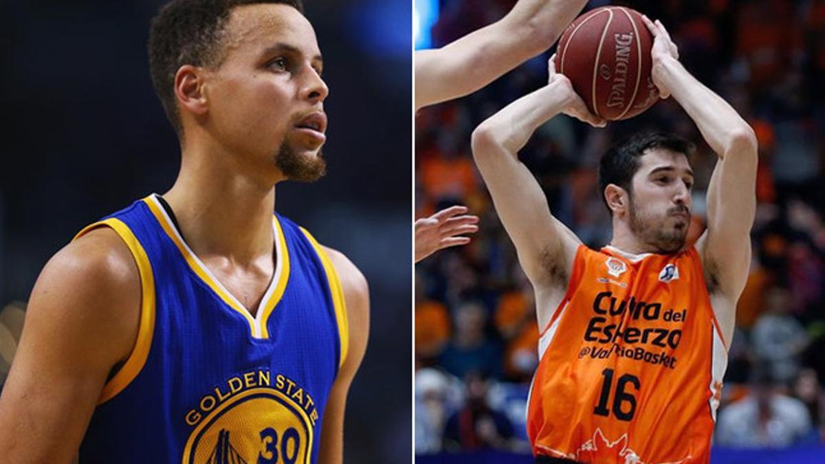 Curry y Guillem Vives dirigen la nave de los Warriors y el Valencia BC