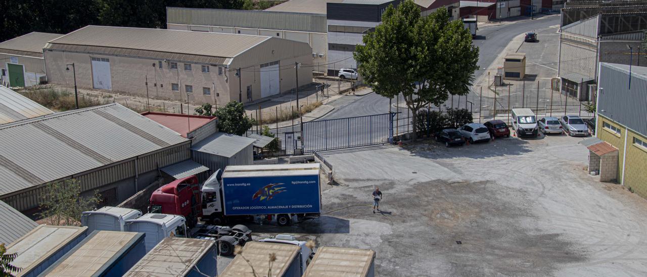 Un polígono industrial en Alcoy.