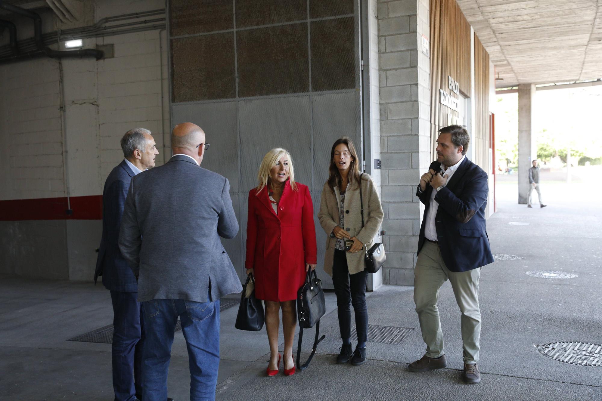 En imágenes: Así fue la visita de los técnicos de la Federación Española y portuguesa de Fútbol a El Molinón