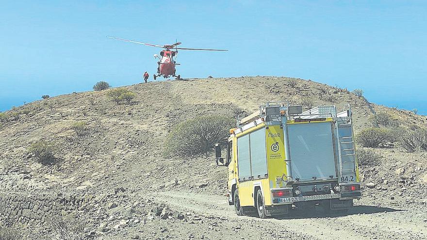 La falsa pérdida de un senderista activa un amplio dispositivo en Mogán