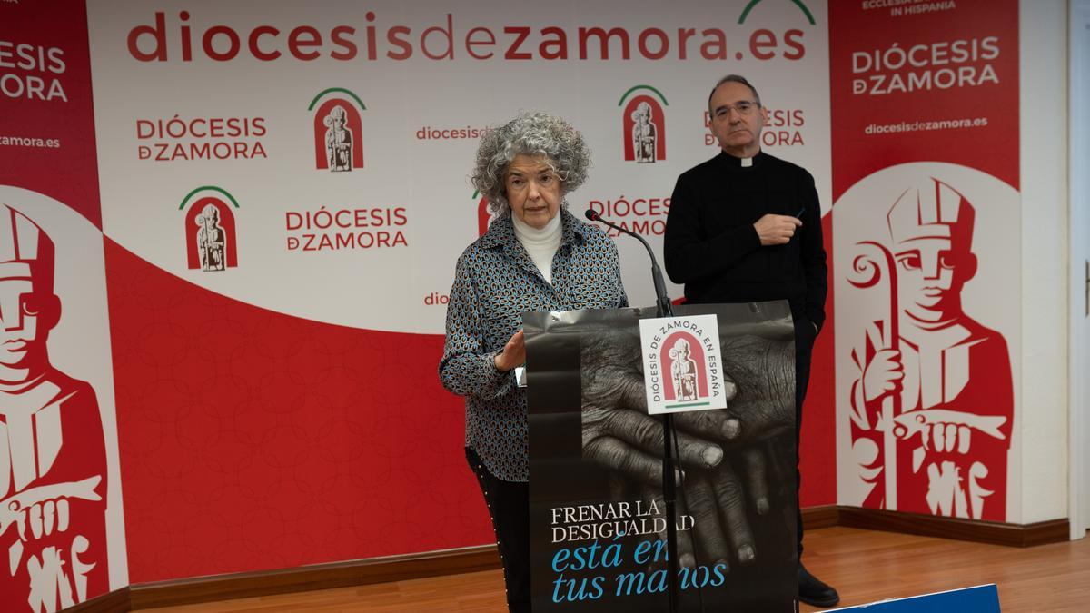 Milagros Morata y Antonio Jesús Martín de Lera, en el Obispado de Zamora