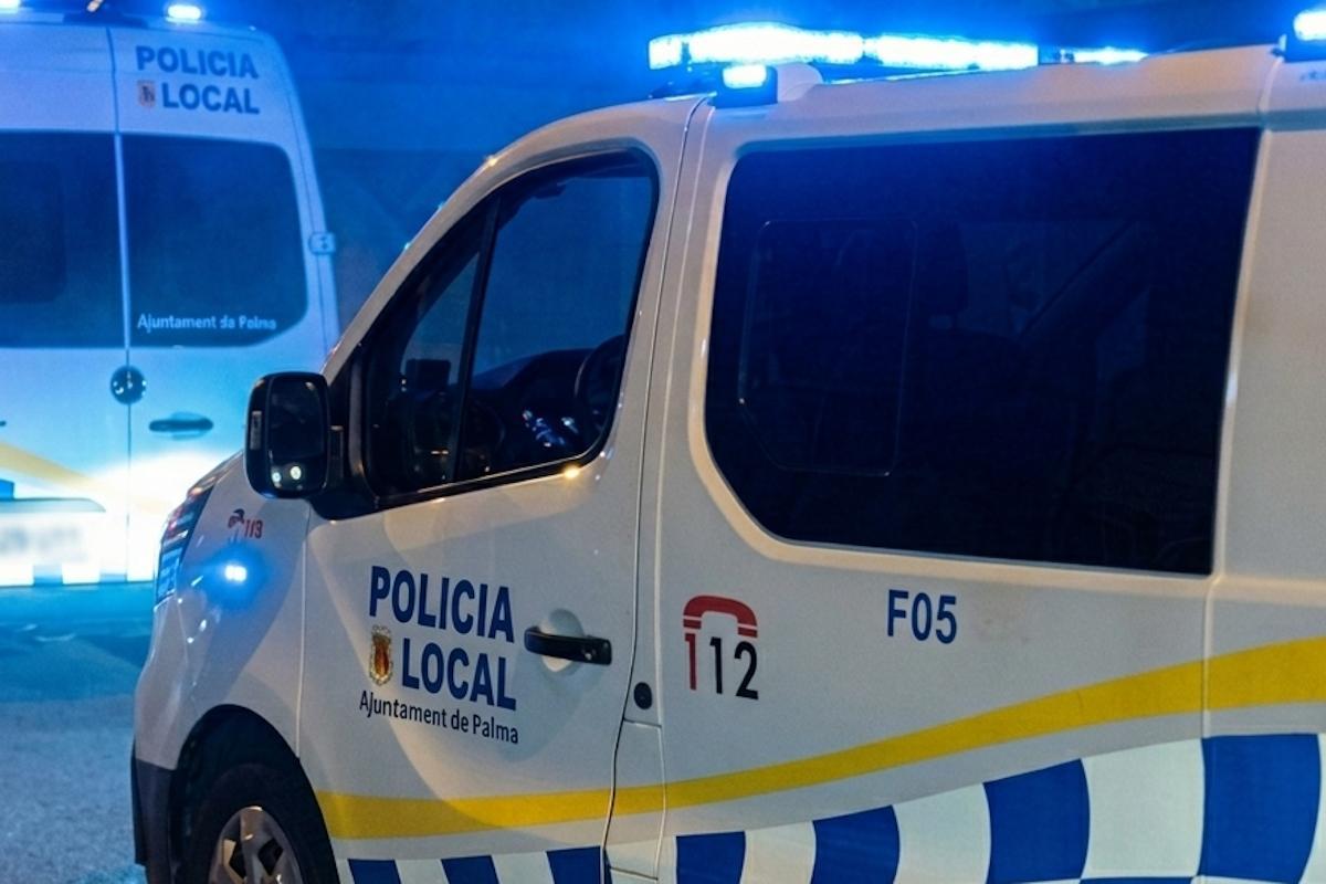 Un vehículo de la Unitat Nocturna de la Policía Local de Palma.