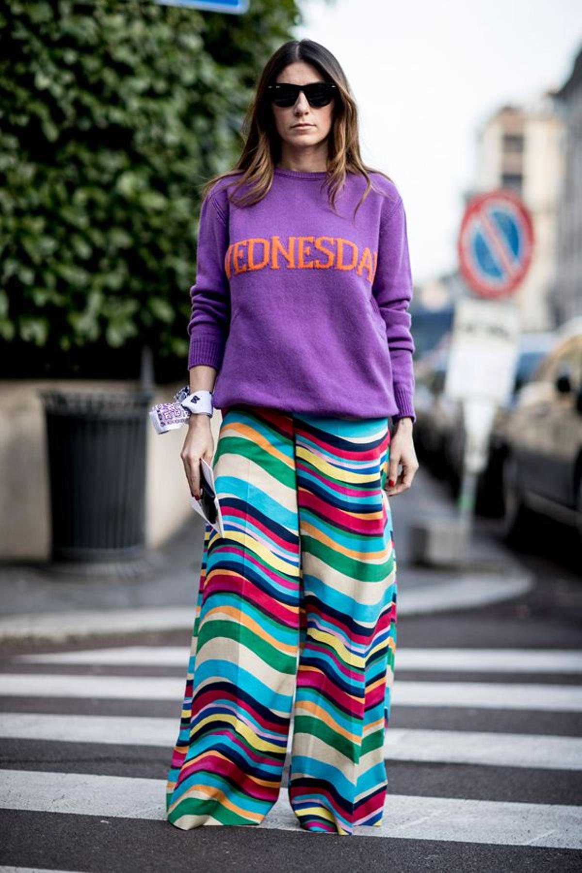Milán Fashion Week: pantalones a rayas