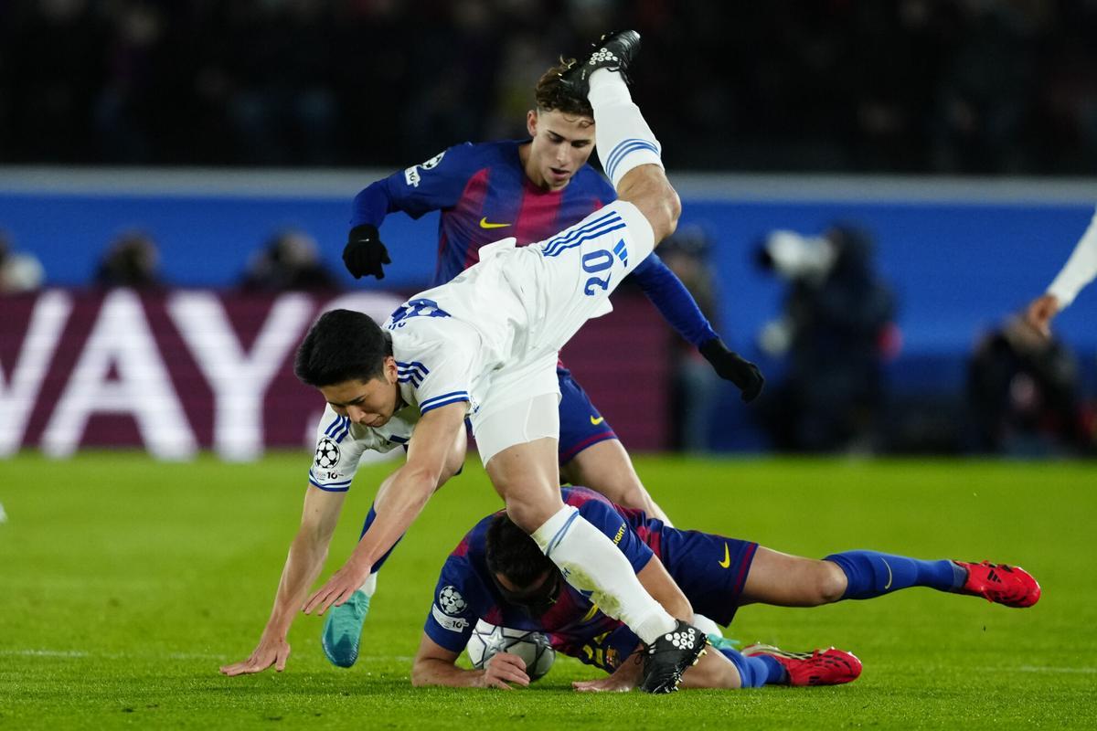 Partido de fútbol entre el Barcelona y Copenhague.