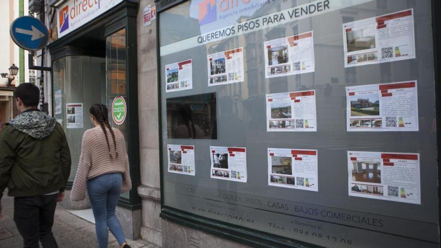 Una inmobiliaria de Oviedo.