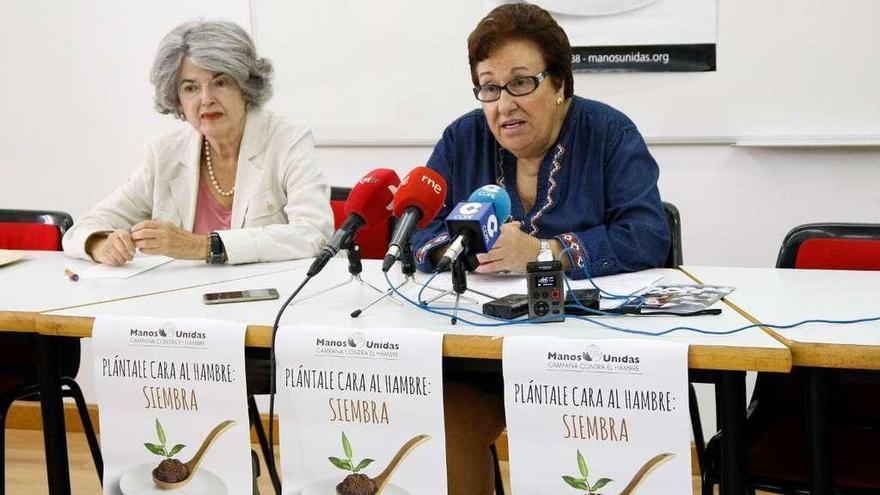 La presidenta de Manos Unidas, Pilar Gutiérrez, presenta el balance anual de la ONG.