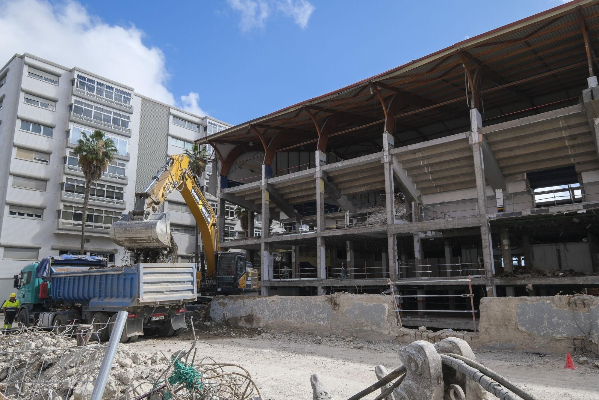Estado de las obras de demolición del Centro Insular de Deportes