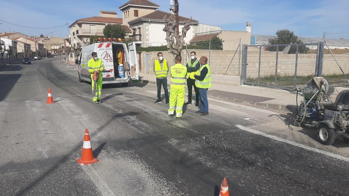 El Ayuntamiento de Bullas acomete obras de señalización horizontal