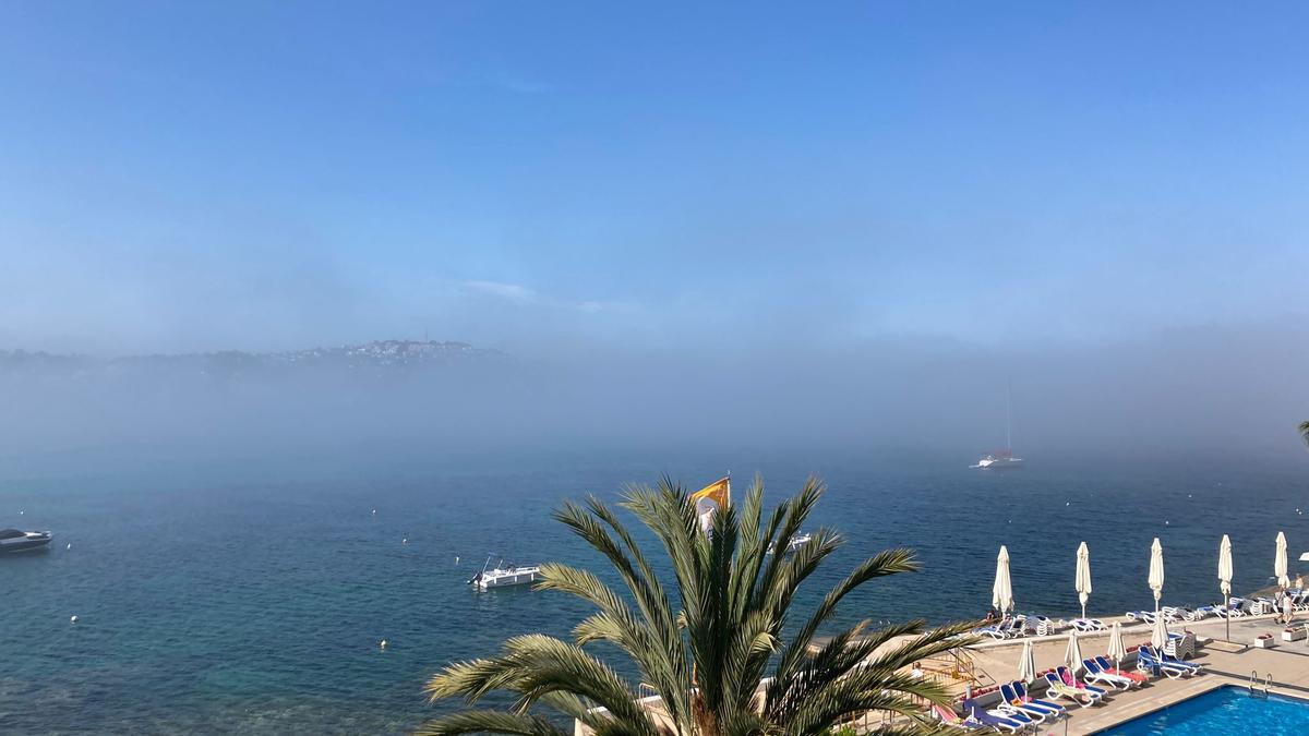 Nebel über Camp de Mar.