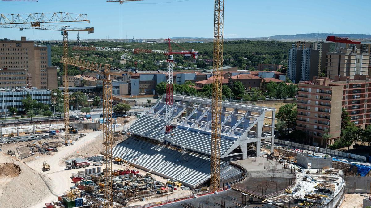 Estado de las obras de La Romareda. Viernes 3 de julio