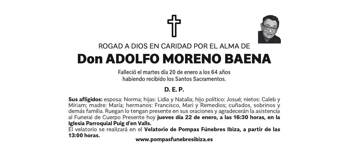 Esquela Adolfo Moreno Baena