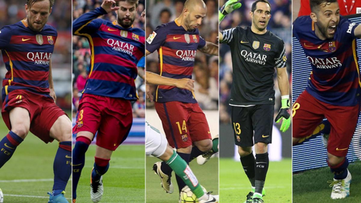 Rakitic, Piqué, Mascherano, Bravo y Alba han triunfado en el Barça a pesar de costar menos de 25 millones