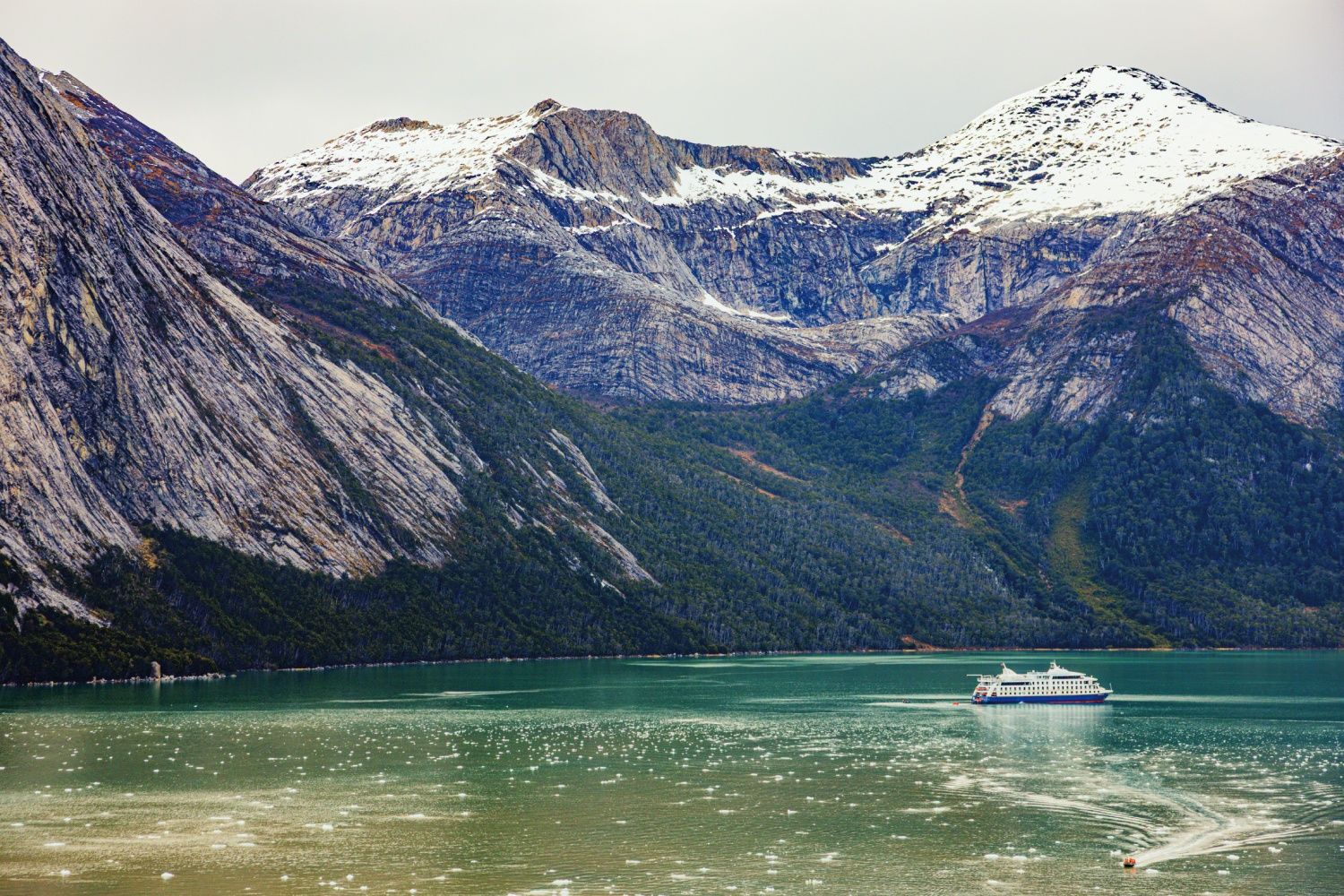 En la travesía por la Tierra del Fuego.
