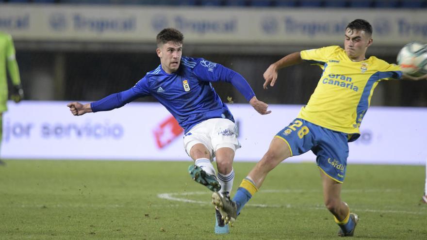 Jimmy durante el partido del Oviedo en Las Palmas