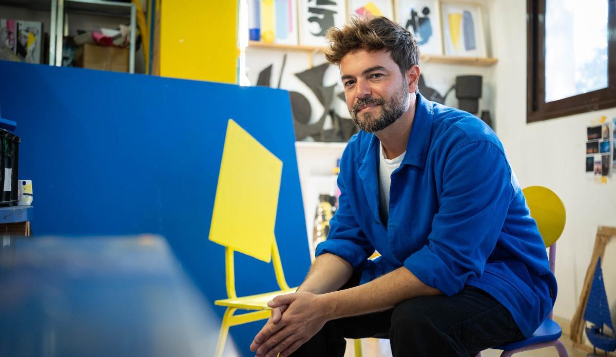 Lauro Samblás en su taller de Santa Cruz de Tenerife.