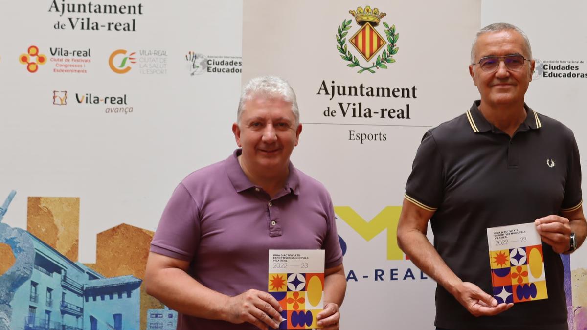 El concejal de Deportes, Javier Serralvo, junto al jefe del Servei Municipal d&#039;Esports, José Ramón Cantavella.