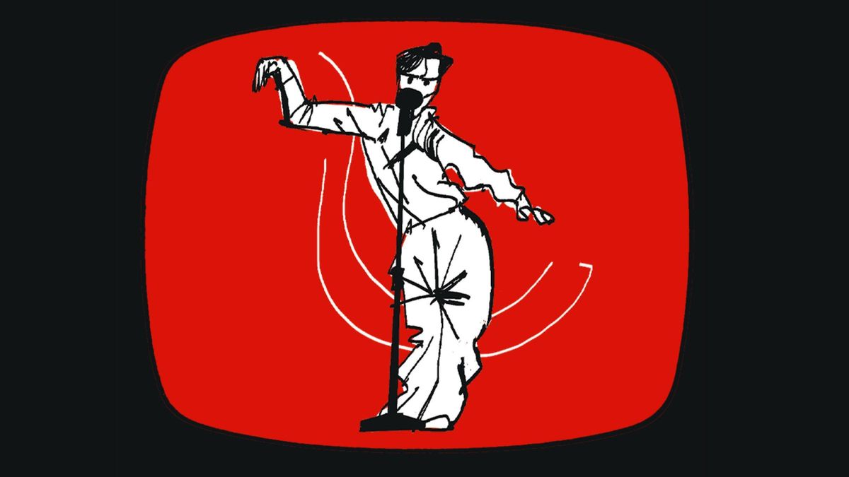 David Byrne, dibujado por Lorenzo Montatore en 'Si bailáis, entenderéis mejor las letras'