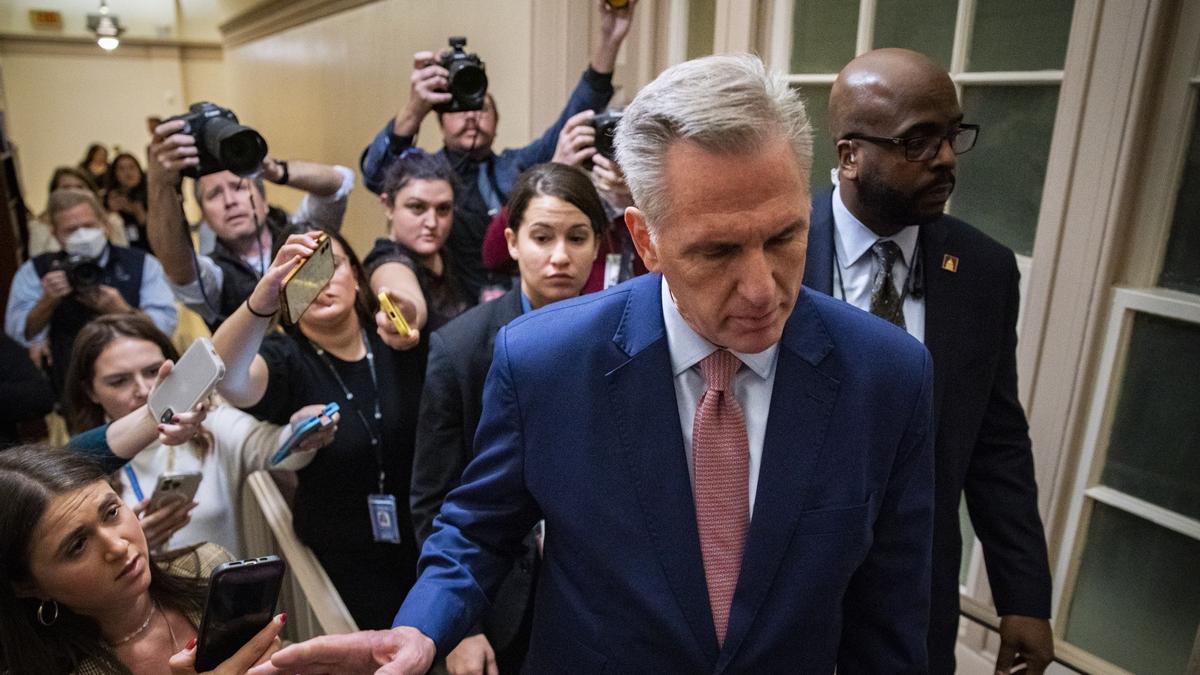 Kevin McCarthy a su llegada al Congreso de Estados Unidos.