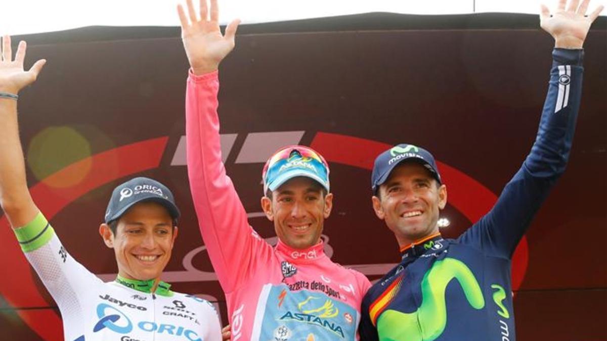 Alejandro Valverde ha logrado subirse al podio en su primer Giro de Italia