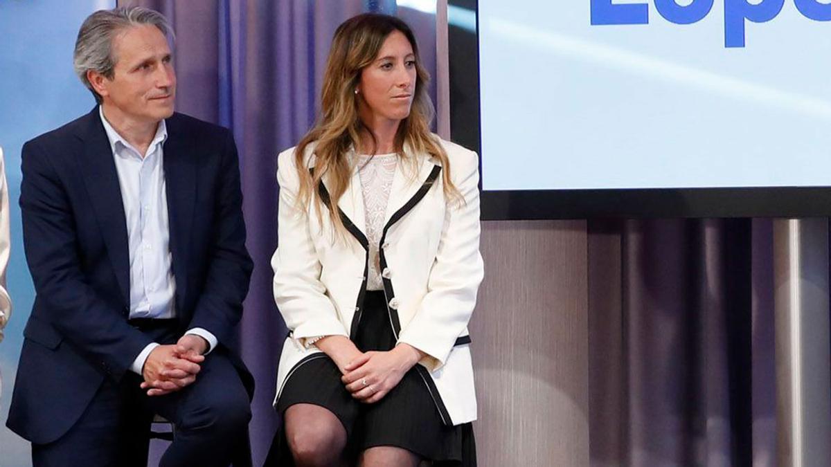 Germán Heredia y Ángela Pumariega, durante un acto de campaña en las elecciones municipales de 2019.