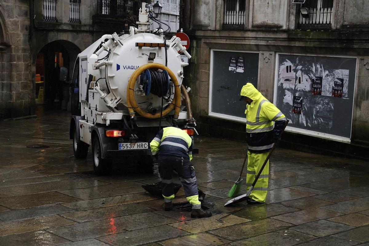 Santiago bajo la borrasca Leonardo