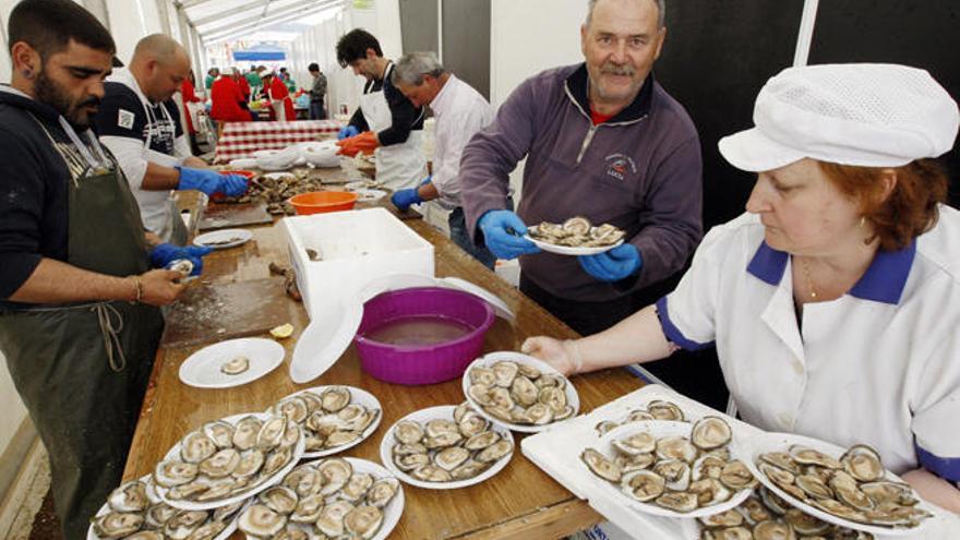 Preparación de los platos de ostras.  // Marta G. Brea