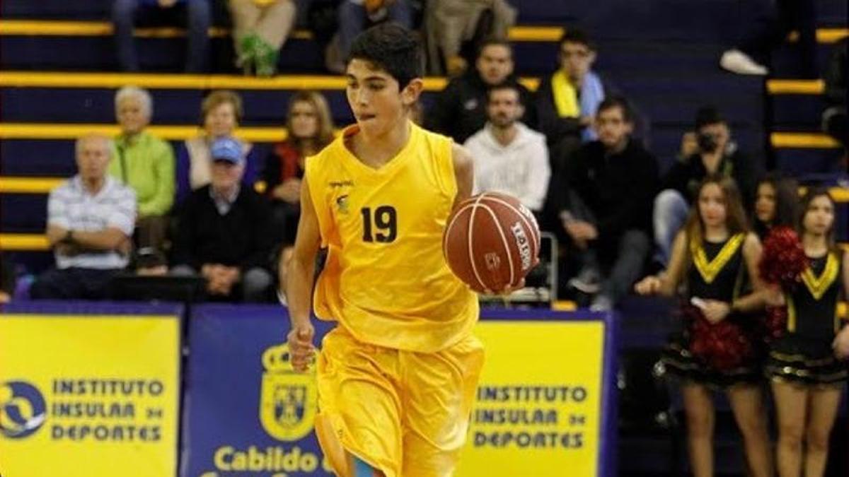 Santi Aldama, con el Granca, en la Minicopa de 2015.