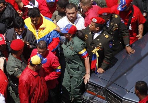 TRASLADO DEL FÉRETRO DE CHÁVEZ A LA ACADEMIA MILITAR EN CARACAS