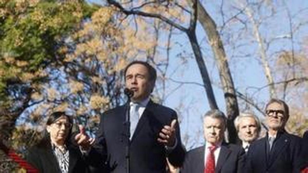 Pérez Llorca interviene en el homenaje a Manuel Broseta, este jueves.