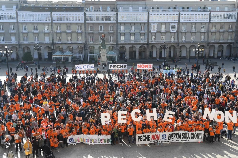 Concentración contra el cierre de Alcoa