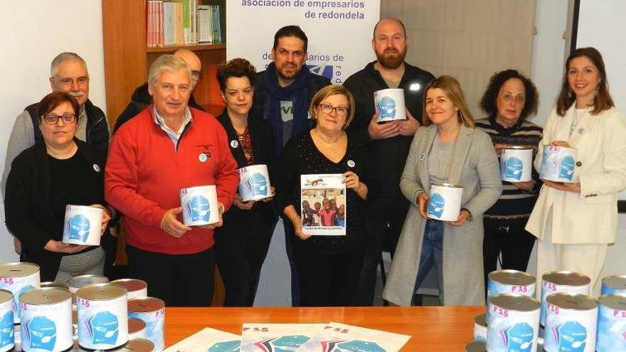 Representantes del comercio y la hostelería, ayer, en la presentación de la campaña. // FdV