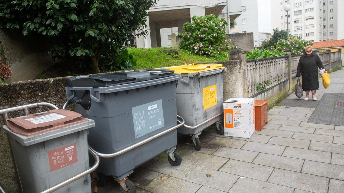 Contenedores en A Coruña.