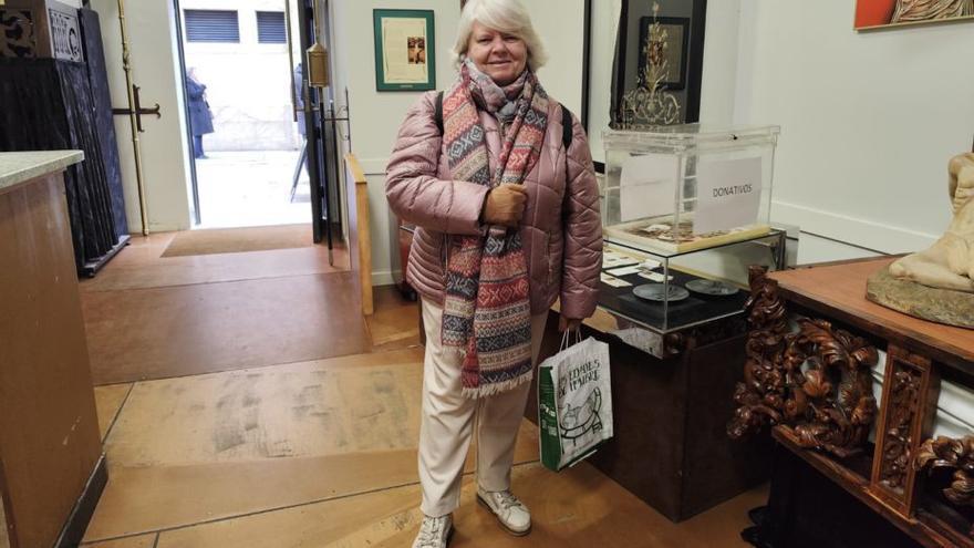 Victoria Boti, en la Casa del Cofrade del Santo Entierro de Zamora. | ALBA PRIETO
