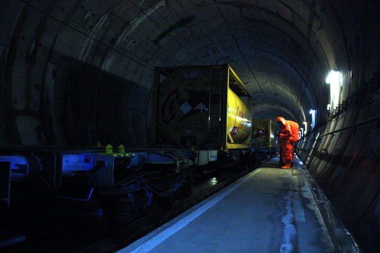 Simulacre de sinistre en el túnel del Pertús