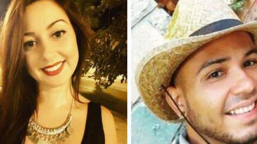 La mujer hallada muerta en Valencia y su novio, sospechoso del crimen.