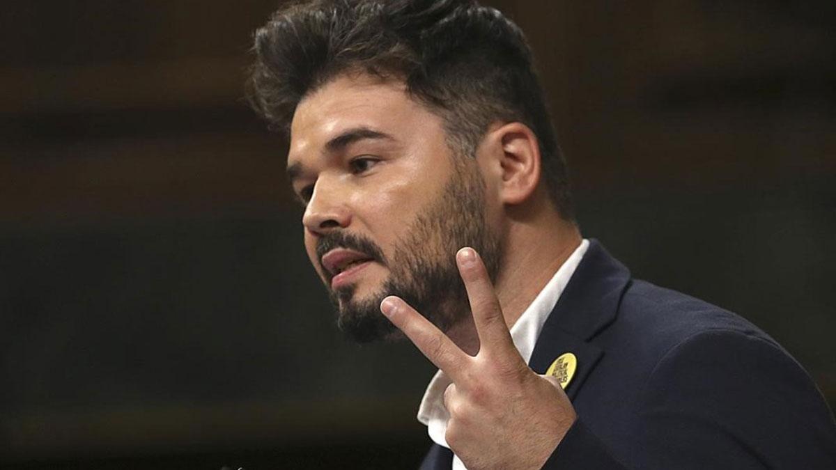 Rufián afea a Sánchez su silencio sobre Catalunya.