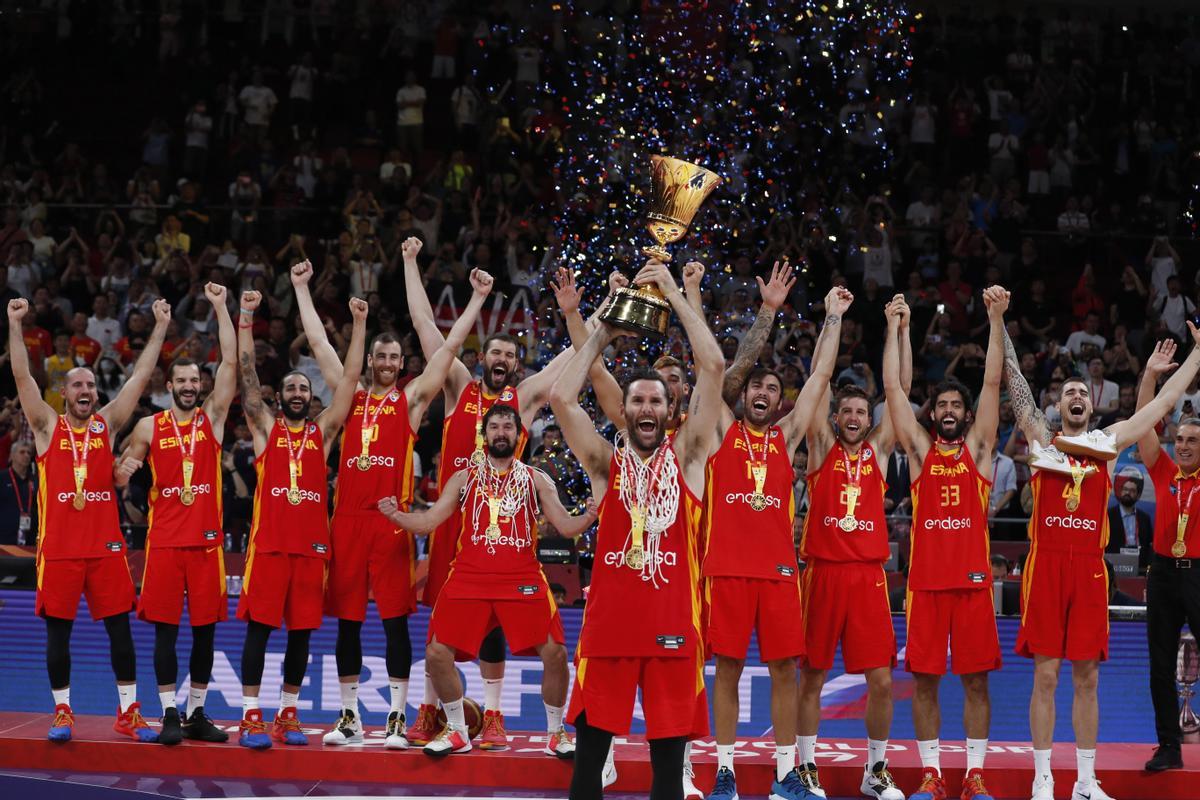 Imagen de la selección española de balonesto en el Mundial de 2019.