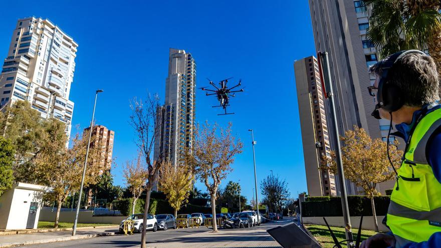 Prueba de los sistemas de navegación de drones en entornos urbanos.
