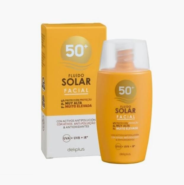 Protector solar facial fluido Deliplus